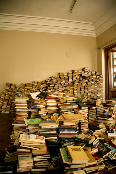 Arquitectura Antiguo Edificio Antigua Renovación Castillo Biblioteca Abandonada —  Fotos de Stock