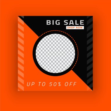 Gıda sosyal medya gönderme şablonu