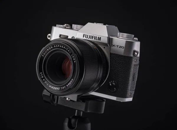 Μινσκ Λευκορωσία Απριλίου 2018 Fujifilm T20 Megapixels Mirrorless Φωτογραφική Φακό — Φωτογραφία Αρχείου