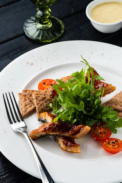 Skivad Smaksatt Soja Glasyr — Stockfoto