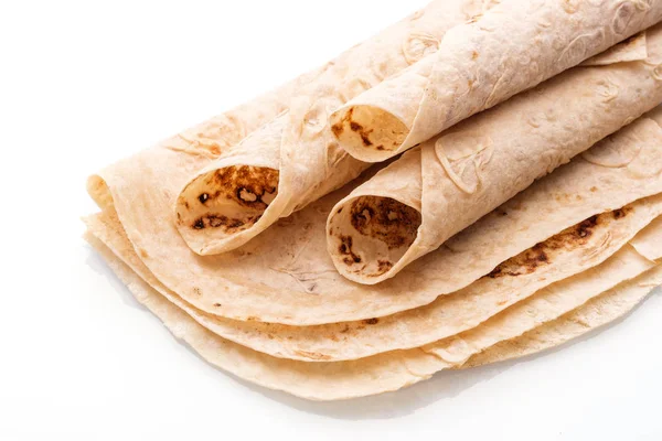 Tortillas, Pita, lavaš, plochý chléb, arménský a turecký Kitche — Stock fotografie