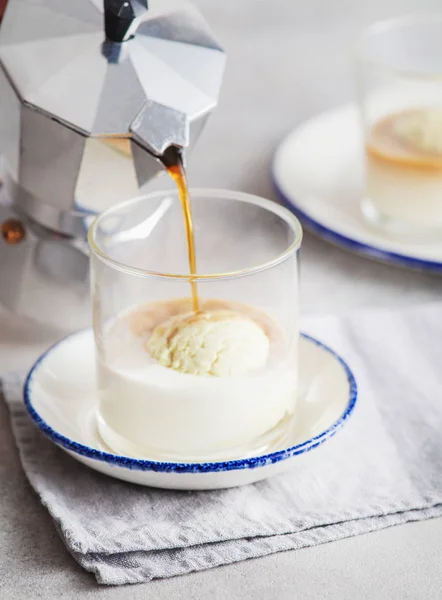 Смачна холодна кава з морозивом — стокове фото
