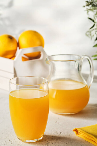Fresh Squeezed Orange Juice with Fresh Fruits.
