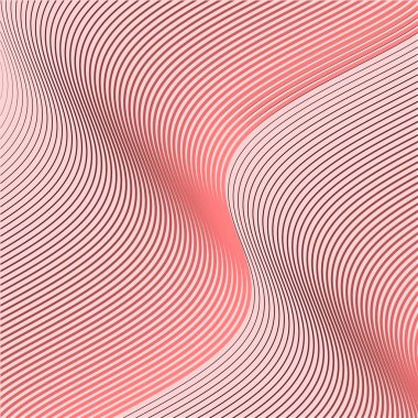 Grafik arkaplan. Sunumlar için pembe doku. Dijital çizgiler. İnternet sitesi duvar kağıdı. Parametrik dalga. Soyut arkaplan. 3 boyutlu vektör çizimi. Yarı ton etkisi. Tasarım düzeni için soyut desen