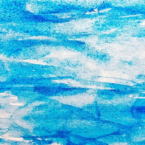 Textura vetorial aquarela azul e branca. Fundo pintado à mão abstrato para design e decoração . — Vetor de Stock