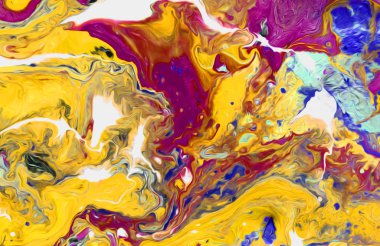 Mermer soyut akrilik zemin. Mavi mermer çizim dokusu. Dalgalanma şablonu. Altın tozu.