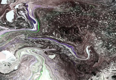 Altın Ebru doku tasarım. Mor ve altın mermer desen. Sanat sıvı.