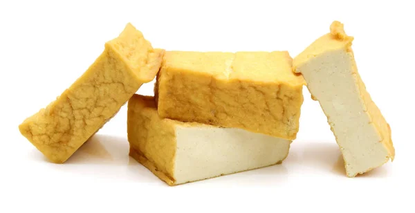 Tofu Isolé Sur Fond Blanc — Photo