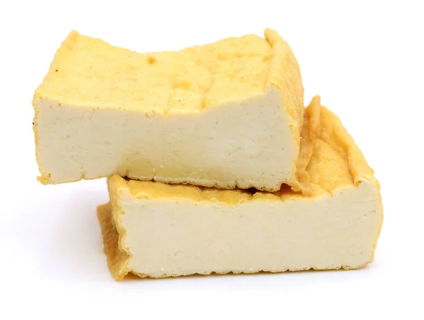 Tofu Skuren Kuber Isolerad Vit Bakgrund — Stockfoto