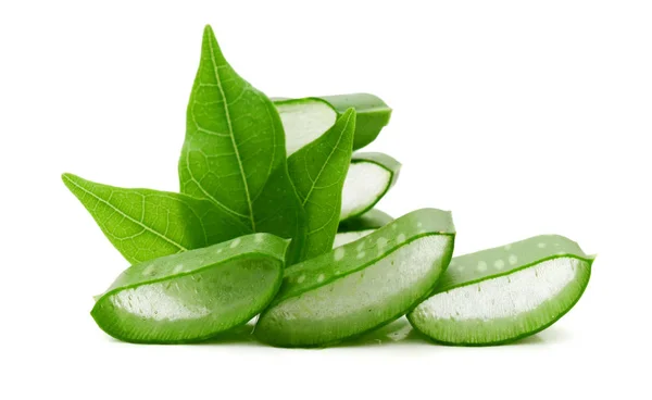 Aloe Vera Skivad Isolerade — Stockfoto