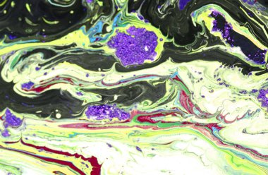 Pembe ve mavi sanat el boyalı arka plan