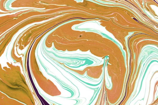 Blaue Kreative Abstrakte Handbemalte Hintergrund Marmor Textur Fragment Der Acrylmalerei — Stockfoto