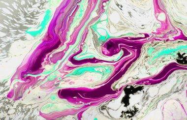 Yaratıcı soyut el boyalı arka plan deniz, duvar kağıdı, doku, tuval üzerine akrilik resim yakın çekim parçası. Modern sanat. Çağdaş sanat. Sanat sıvı.