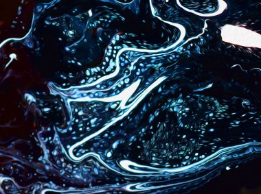 Mavi Ebru doku. El yapımı petrol boyalı yüzeye sahip yaratıcı arka plan. Sıvı boya.