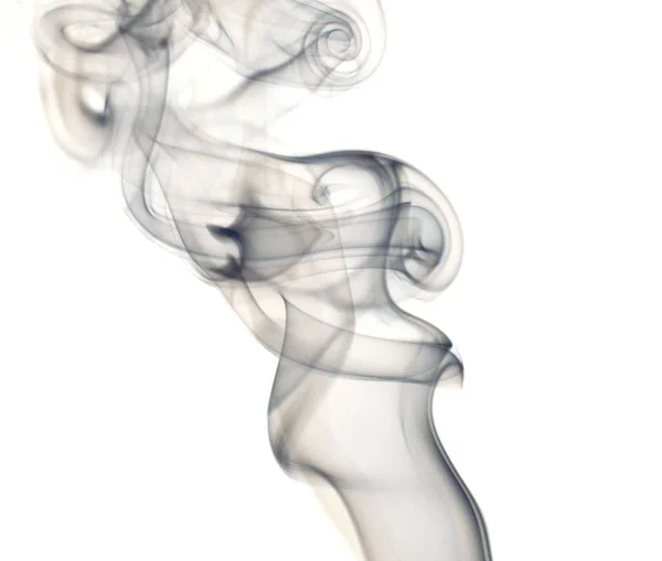 Forma Fumaça Abstrata Sobre Branco — Fotografia de Stock
