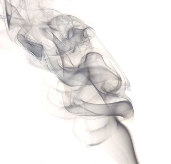 Abstraktní Černý Kouř Bílém Pozadí — Stock fotografie