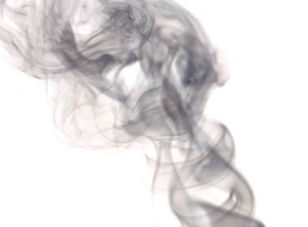 Blauer Rauch Auf Weißem Hintergrund — Stockfoto