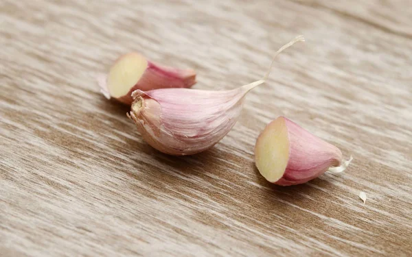 Los Gajos Del Ajo Tabla Cocina — Foto de Stock