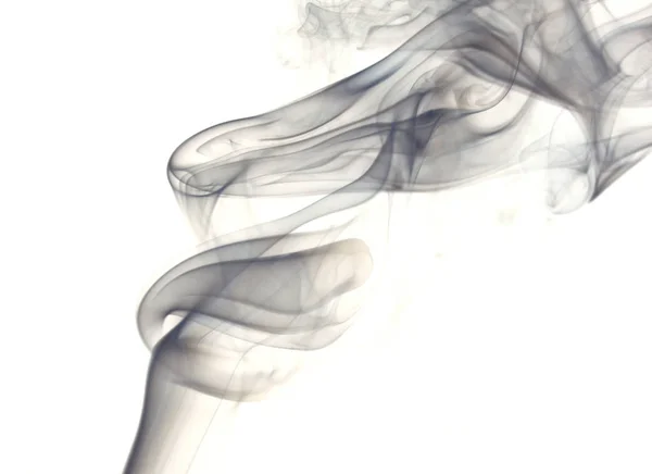 Abstract Black Smoke White Background — Stock Photo, Image