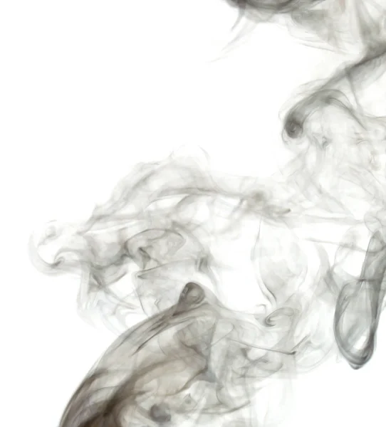 白地に黒い煙 — ストック写真