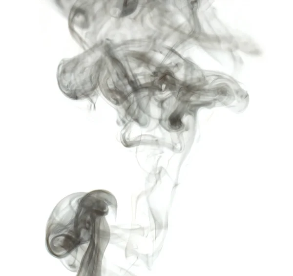 Abstract Black Smoke White Background — Stock Photo, Image