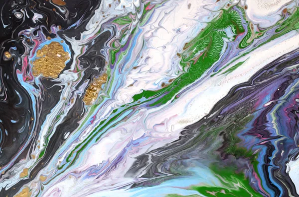 Marmor Abstrakten Acryl Hintergrund Natur Marmorierung Kunstwerk Textur Goldener Glanz — Stockfoto