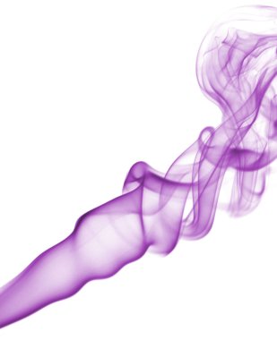 Beyaz arkaplanda soyut siyah duman