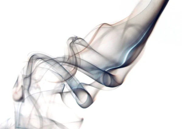 Fumo Azul Laranja Sobre Fundo Branco — Fotografia de Stock