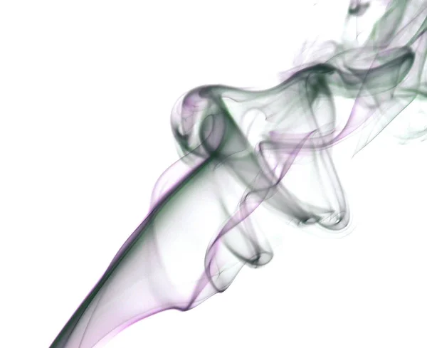 白の背景にカラフルな煙 — ストック写真