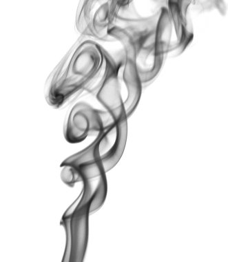 Beyaz arka plan üzerinde renkli duman