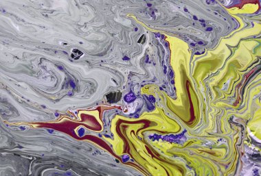 Sıvı altın mermer desen. Soluk mor arka plan