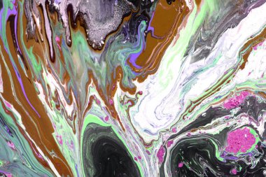 Mermer desenli karışık akrilik doku soyut. Renkli arka plan, duvar kağıdı. Boya karıştırma. Mermer doku