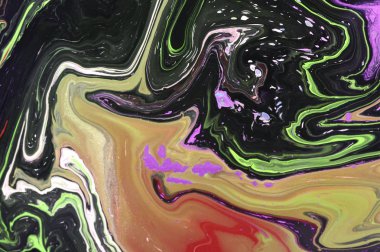 Soyut mermer pastel mavi nane altın rengi boya arka plan. Mermer desenli akrilik doku