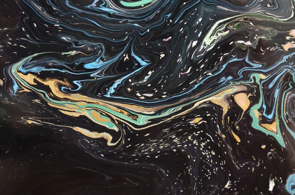 Texture Abstraite Marbre Dessinée Main Fait Main Avec Peinture Liquide — Photo