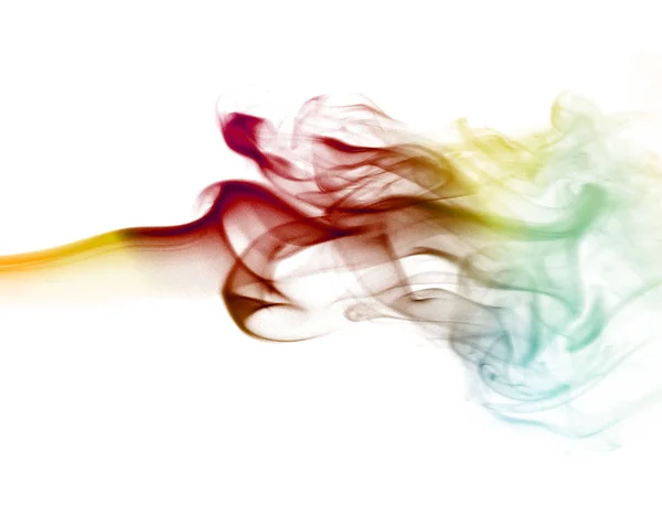 Gekleurde Rook Een Witte Achtergrond — Stockfoto