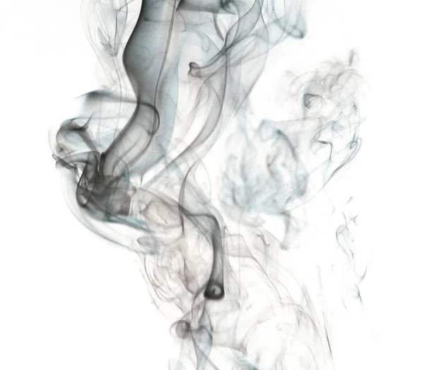 Волна Дым Разных Цветов Изолированы Белом — стоковое фото