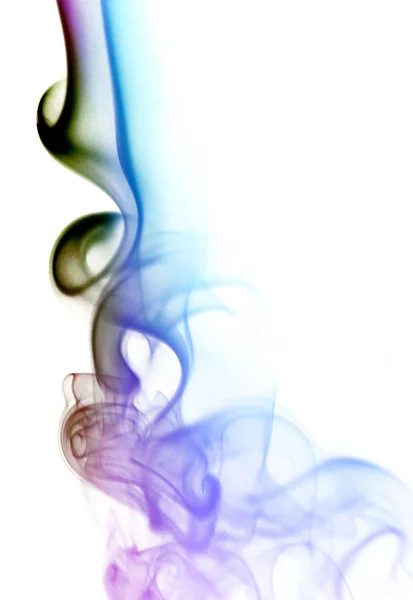 Αφηρημένη Χρώμα Καπνός Από Λευκό Φόντο — Φωτογραφία Αρχείου