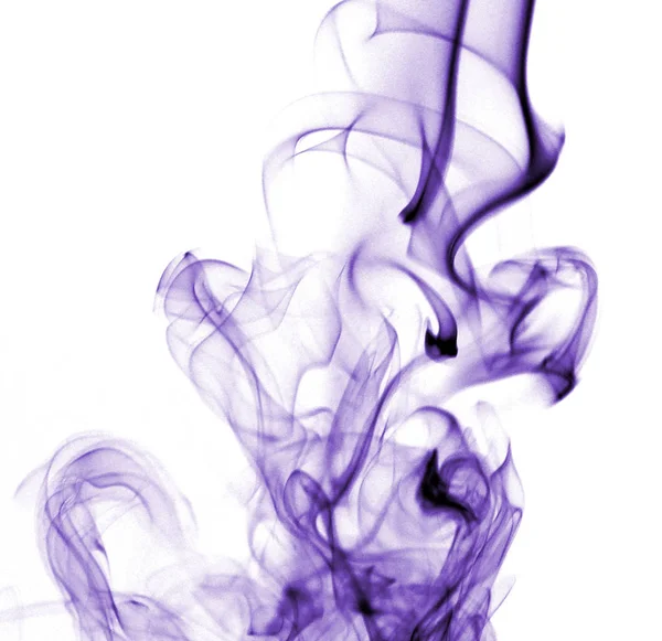 Lila Rauch Auf Weißem Hintergrund — Stockfoto