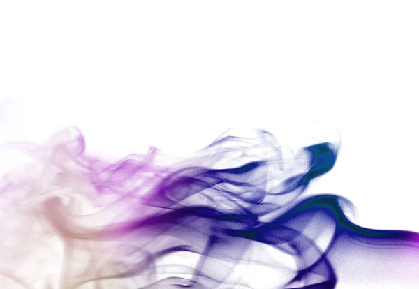 Black Fantasy Smoke White Background — Stock Photo, Image