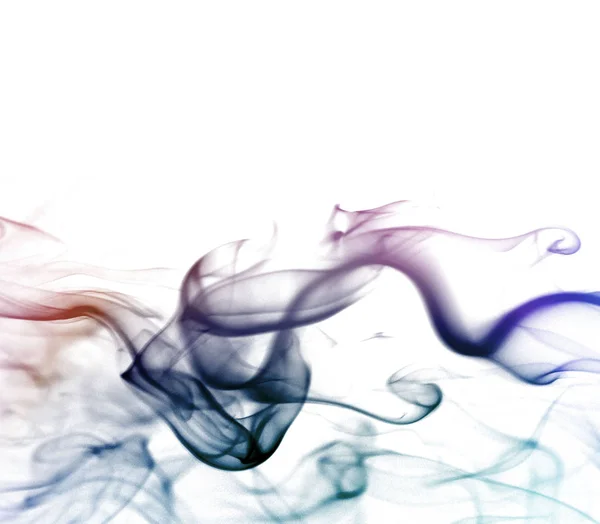 Fumo Fantasia Nera Sfondo Bianco — Foto Stock