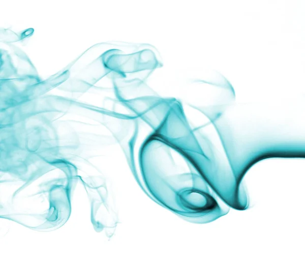 Wave Smoke Different Colors Isolated White — Stock Photo, Image
