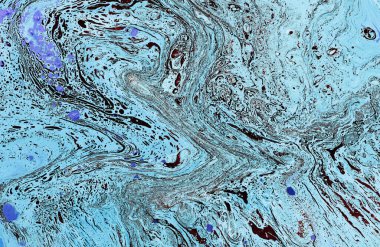 Yağlı boya çizgileri olan sıvı soyut arkaplan 