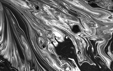 Vektör siyah ve beyaz mermer soyut arkaplan. Sıvı deseni. Grunge dokusu.