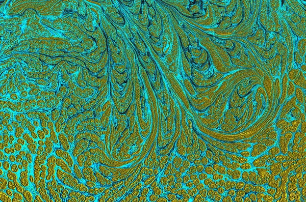 Marmóreo Fundo Abstrato Verde Dourado Padrão Mármore Líquido — Fotografia de Stock