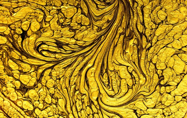 Mramorované Modré Zlaté Abstraktní Pozadí Vzor Tekutého Mramoru — Stock fotografie
