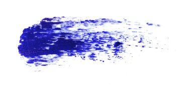 Turkuaz mavi fırça darbesi izole arkaplan üzerine yapıştırma, tuval suluboya dokusu 