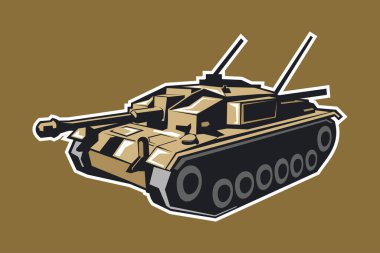 2. Dünya Savaşı Alman hafif tank yok edici vektör çizimi