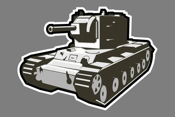 World War Soviet Heavy Tank Vector Illustration — Stock Vector