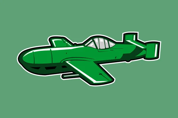 Japansk Ww2 Kamikaze Flygplan Vektor Illustration — Stock vektor