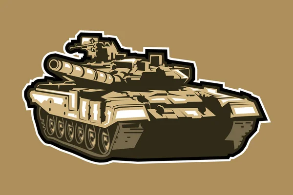 Moderno Ruso Principal Batalla Tanque Vector Ilustración — Vector de stock